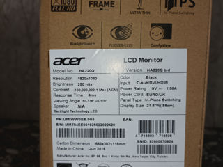 Acer HA220Q 21,5" 1920х1080(FullHD) 60Гц IPS foto 2