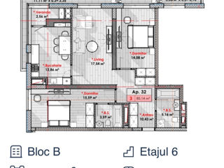 Apartament cu 3 camere, 85 m², Râșcani, Chișinău foto 4