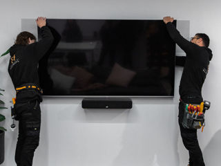 Монтаж телевизоров lcd, led, plasma на стену. качественно. montare televizor pe perete. suport tv.