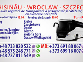 Rute regulate cu autocarul Moldova - Polonia ! Szczecin(Щецин) foto 2