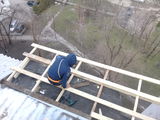 Ремонт крыша балкона из  профнастила 322+утепление крыши пенопласто!!! foto 1