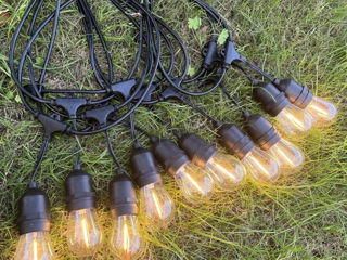 Ghirlanda retro 10m cu 20 becuri led felament in complect-750 lei. foto 2