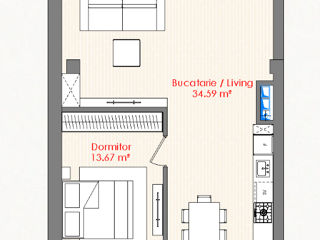 Apartament cu 1 cameră, 67 m², Centru, Dumbrava, Chișinău mun. foto 2