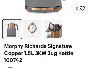 Fierbator de apa ,,Morphy Richards Signature" adus din UK.Чайник ,,Morphy Richards Signature" foto 3