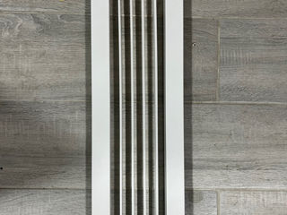 Grila de ventilare 500 x 100 mm oțel alb-6 buc. foto 3