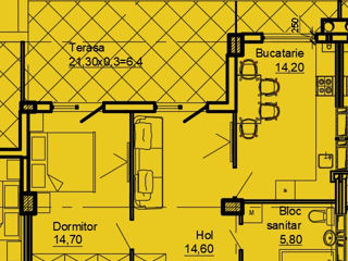 Apartament cu 2 camere, 73 m², Centru, Orhei foto 8