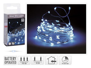 Luminite De Craciun "Fir" 40Microled Alb, 3Xaa, Cronometru