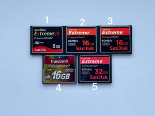Compact flash 8gb, 16gb, 32gb Bălți foto 1