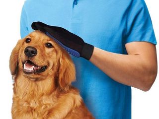 Pet Brush Glove - перчатка для снятия шерсти с домашних животных foto 1