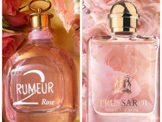 Lanvin Rumer 2 rose 30 ml- аромат нежности и Trussardi Delicate Rose 30 ml- аромат женственности