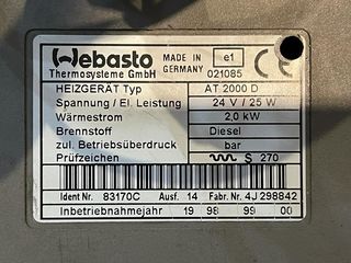 Webasto Air Top 2000 D 12 - 24 V.. foto 3