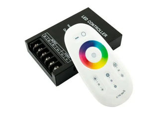Controler bandă LED RGB 30A + panou tactil alb cu control radio foto 2