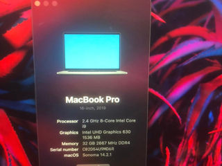 Se vinde Macbook i9 32GB RAM 512 SSD foto 2