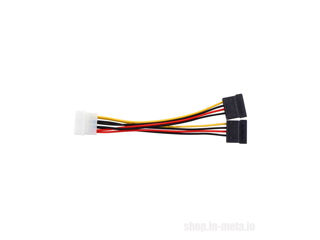 ID-183: PSU Power Splitter Adapter 4pin IDE Molex Male to 2 Serial ATA (Dual SATA) 15 Pin Female