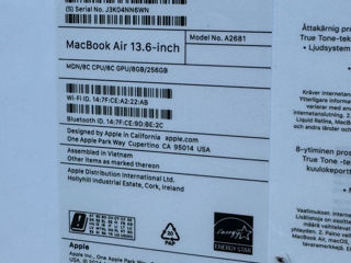 Apple MacBook Air 13.6 M2 Midnight 8/256Gb Sigilat! foto 5