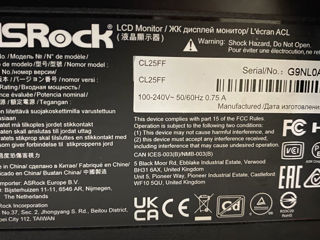 24.5" ASRock IPS FHD CL25FF GAMING MONITOR foto 2