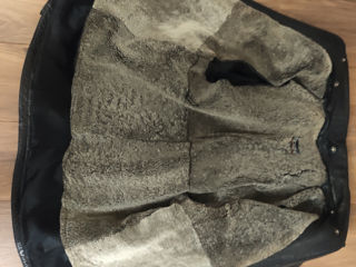 Кожаная куртка-дубленка со съемным мехом