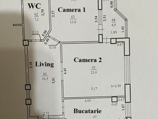 Apartament cu 2 camere, 82 m², Sculeni, Chișinău foto 9