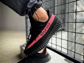 Adidas Yeezy Boost 350 Black/Red foto 5