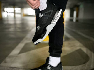 Nike Air Jordan 4 Retro Black Canvas Unisex foto 5