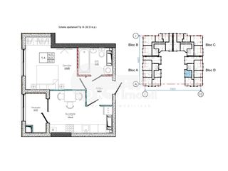 Apartament cu 1 cameră, 38 m², Centru, Strășeni, Strășeni foto 14