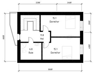 Casă de locuit individuală cu 2 niveluri / 90m2 / arhitect / construcții / stil clasic foto 6