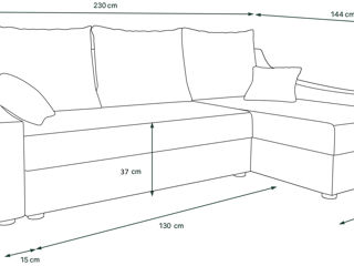 Canapea de colț Space Meble Ontario 132x200 - Livrare în toată Moldova! Credit 0% foto 4