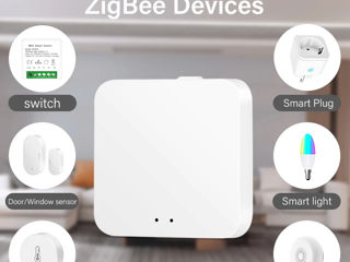Шлюз для умного дома ZigBee, Tuya, Bluetooth, приложение Tuya, Smart Life. foto 5