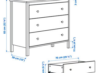 Comodă Ikea cu 3 sertare spațioase foto 5