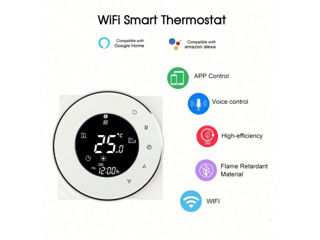 Wi-Fi Termostat WiFi Smart pentru controlul încălzirii (cazan)  Tuya/SmartLife App foto 2