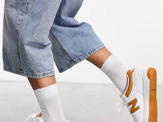 New Balance 480 in white and orange foto 9