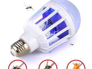 Bec LED Anti-Insecte cu Lampa UV, Tantari, Muste, Molii