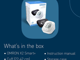 Monitor de tensiune arterială OMRON X2 Smart+ validat clinic  Aparat BP pentru uz casnic foto 4