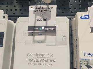 Samsung Fast Charging (15W) Travel Adapter usb type c to A cable - новый (зарядка + кабель оригинал) foto 2