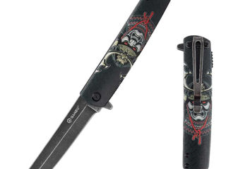 Ganzo folding flipper knife Spyders Samurai etc print new condition in stock foto 1