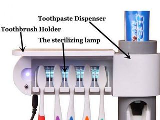 Стерилизатор зубных щеток и дозатор пасты 3 в 1! foto 3