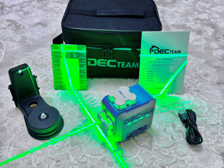 Lazer 3D/4D DecTeam M03CG / M04CG / Huepar 12 linii + geantă + acumulator + magnet + livrare gratis foto 2