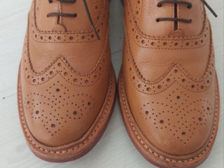Samuel Windsor-Made In England-Броги-Brogue-Natural Leather