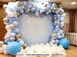 Fotopanou , fotostand , baner ca decor cu baloane pentru nunta , cumetrie , zi de nastere , botez foto 5