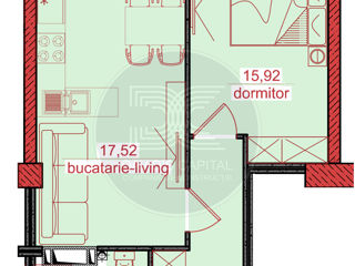 Apartament cu 1 cameră, 47 m², Ciocana, Chișinău foto 3