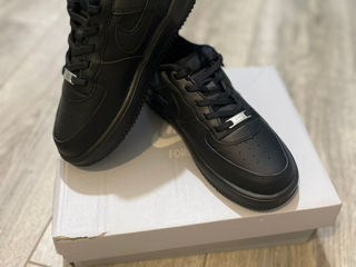 Ghete Nike Force 1 Low EasyOn Little Kids' Shoes - Black foto 7