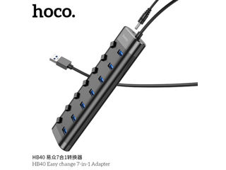 Adaptor 7 în 1 Hoco HB40 cu schimbare ușoară foto 3