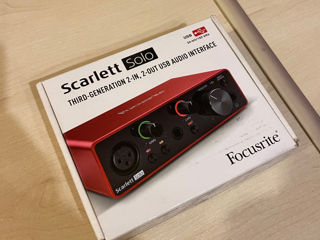 Focusrite Scarlett Solo 3rd Gen Новая! foto 5