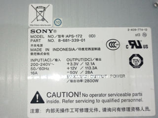 Surse de alimentare 50v 28a 12v 113a. Блок питания Sony APS 172 foto 3