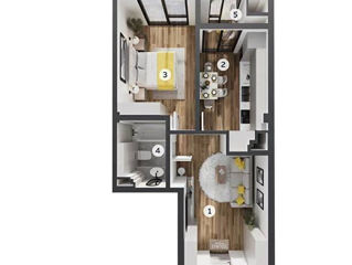 Apartament cu 1 cameră, 46 m², Botanica, Chișinău foto 2