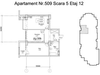 Apartament cu 2 camere, 66 m², Botanica, Chișinău