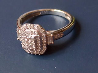 Кольцо из белого золота с бриллиантами. 500 € Размер15,5 колличество бриллиант 54шт