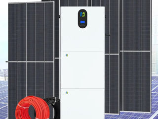 Stație fotovoltaică pentru casa de 5.1kw.Invertor hibrid off-grid. foto 1