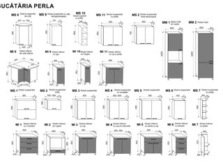 Bucatarie Ambianta Perla 2.6m, negru foto 2