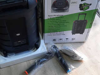 Boxa portativa cu 2 microfoane 300w  foto 1